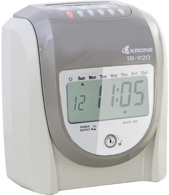 [贈卡架考勤卡] 立光 Krone TR-920 黑紅雙色 六欄位微電腦打卡鐘, 1個