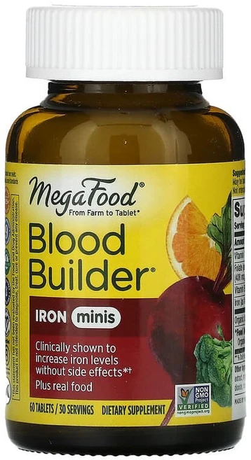 MegaFood Blood Builder 미니스 60정 MGF-10337, 1개 - 쿠팡