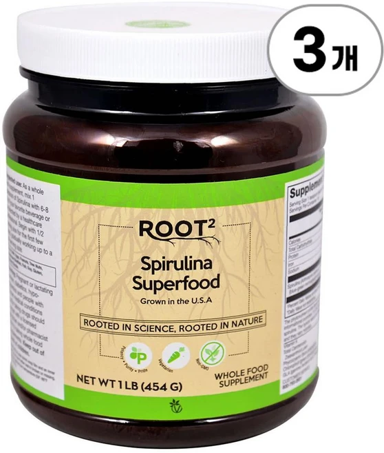 비타코스트 스피루리나 슈퍼푸드 알지 파우더 Vitacost Spirulina Superfood Algae Powder 454g, 3개 - 쿠팡