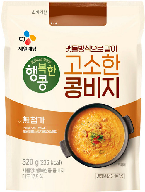 CJ제일제당 행복한콩 콩비지, 6개, 320g