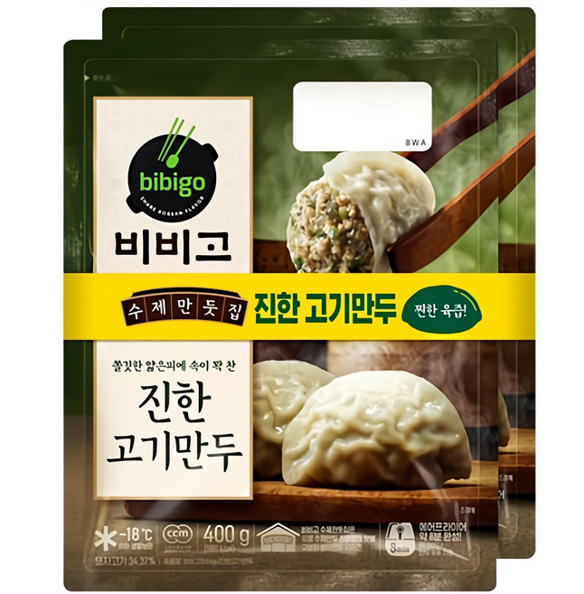 (냉동)비비고 수제(진한)고기만두400gx4개, 400g, 4개