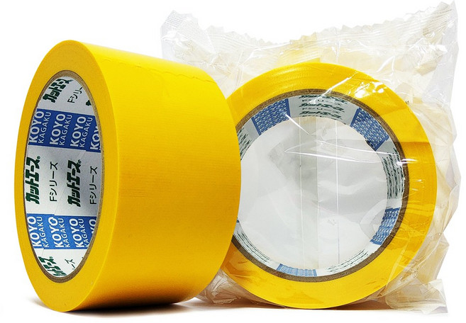 보양테이프 커트에이스 50mmx25m 잔사 끈적이 적은 무잔사 이지컷 마스킹 테이프, 1개, 6.커트에이스FY(노랑)50mmx25M