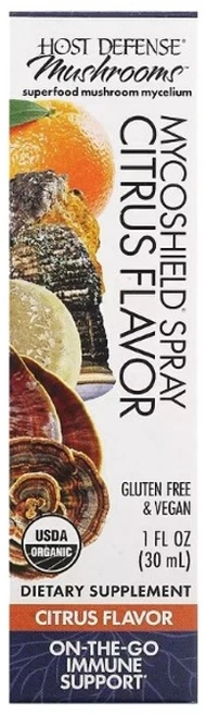 호스트 디펜스 유기농 머쉬룸 MycoShield 스프레이 감귤류 맛 30ml (1fl oz) 1개 - 쿠팡