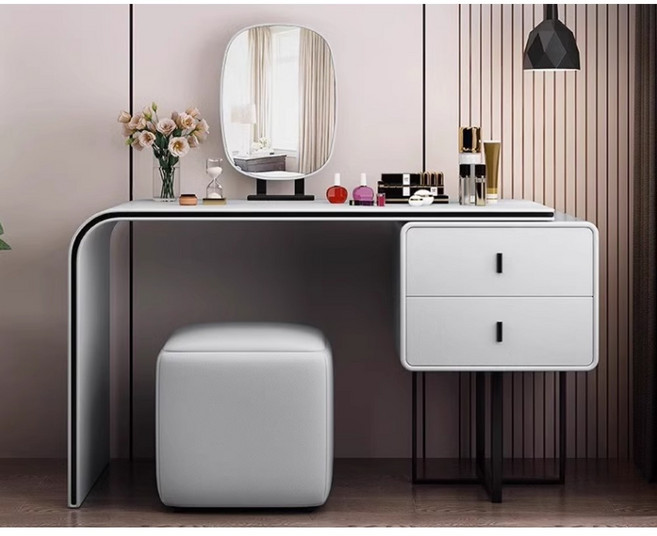 허먼제이 화장대 서랍장 세트 책상 테이블 스툴 거울 조명 800 확장형 안방 원룸 수납장, 오렌지