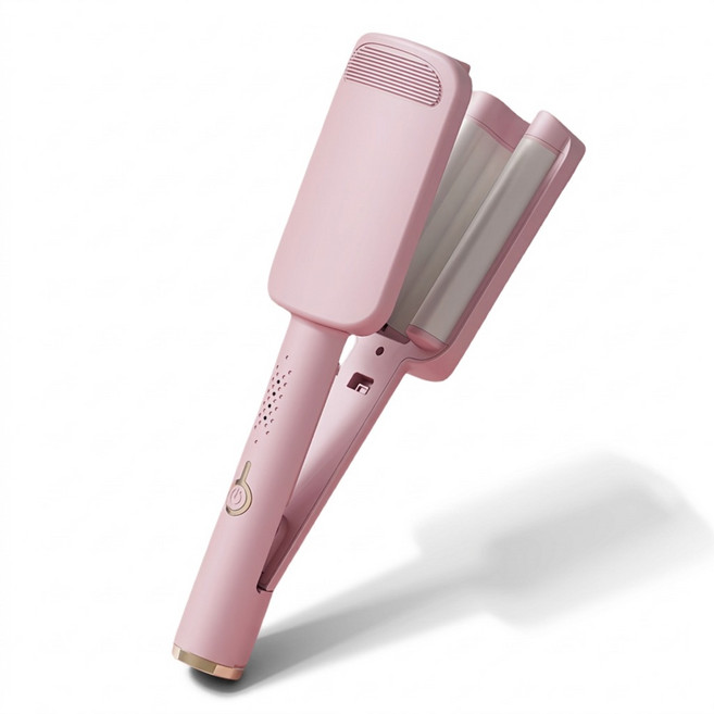 물결 고데기 32mm 4단계 온도조절 음이온 헤어 케어 웨이브, 핑크, LR-88
