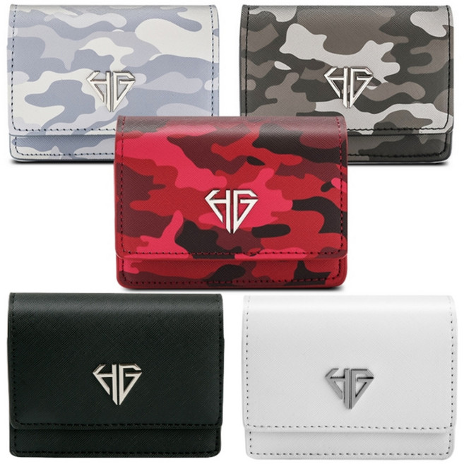 힙스타 골프 거리 측정기 케이스 카모 사피아노 가죽 벨트형 파우치, 화이트카모 측정기케이스