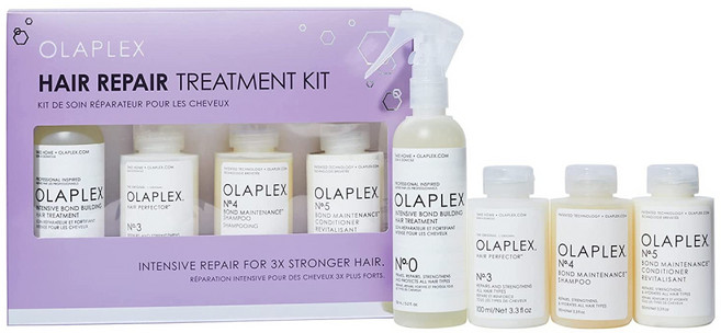 OLAPLEX 올라플렉스 더 헤어 리페어 트리트먼트 키트 - No 0(155ml) No3.4.5(100ml), 1개, 155ml