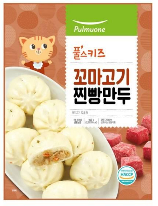 풀무원식품 꼬마 고기 찐빵만두, 10개, 45g