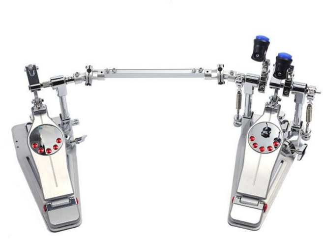 이스턴 PD-4000 트윈 베이스 페달 다이렉트 드라이브 드럼 더블 페달 킥 페달 공연 연주용, 1개, 실버