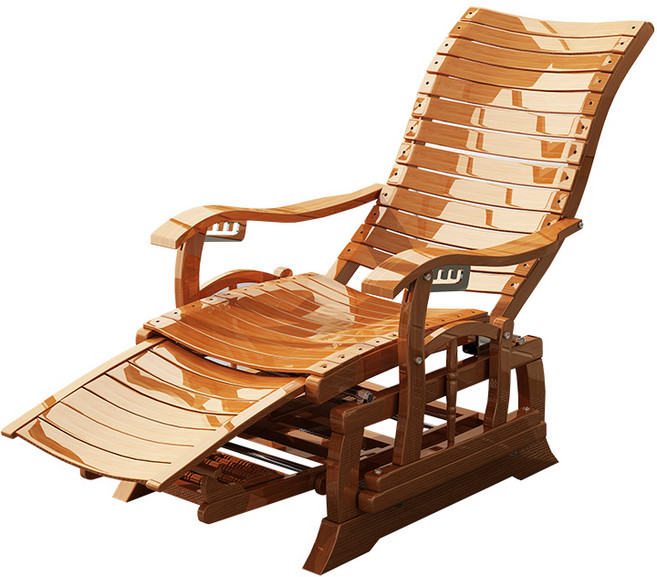 AIDU 대나무 접이식 흔들의자 점심휴식 접이식 가정용 소요의자 베란다 안락의자, 편안한 오목면 추가 흔들의자(매트리스 없음) 소장품