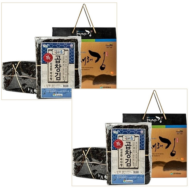 대한물산 선물세트 대용량곱창김 200매 완도산, 2세트