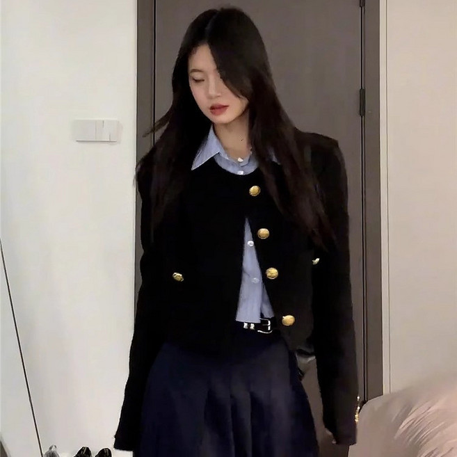 jacq 個性外套SHOP 麂皮西裝外套女 2024秋新款復古美拉德高級感休閒寬鬆上衣