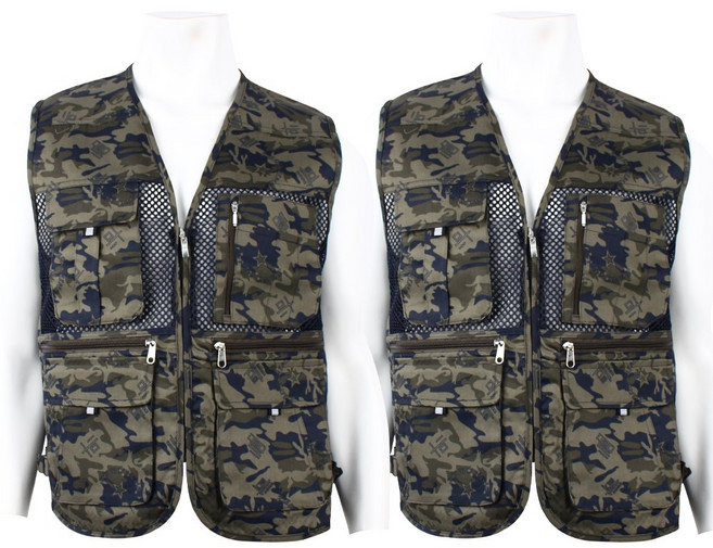 2장 [더맨월드] 여름용 남자 DH-A 얼룩이 망사 조끼 _ 남성용 다용도 주머니 낚시 등산 작업 밀리터리 전술조끼 M1350