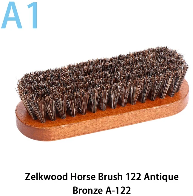 손잡이 세부 연마 청소 브러시 말 털 나무 브러시 구두 관리 청소 신발 브러시, 01 style 1, 01 style 1