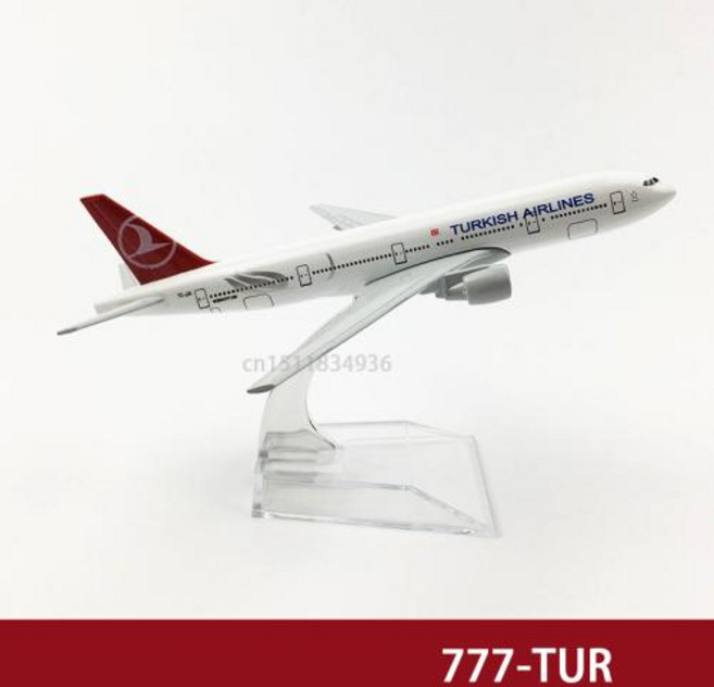 6인치 15CM 보잉 737 747 757 767 777 787 선물 컬렉션용 다이캐스트 비행기 모델, 777 TUR, 1개