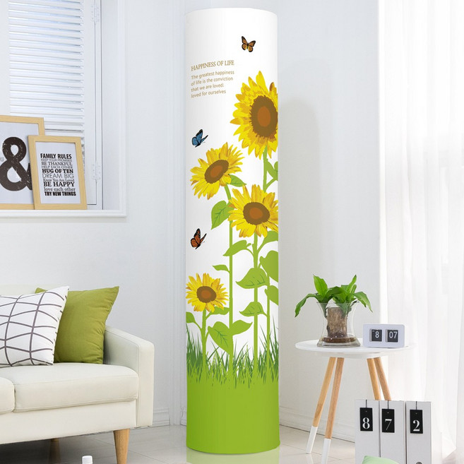 다샵 프리미엄 DTP 스판 에어컨 커버 원형, 해바라기