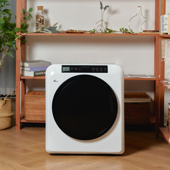 한일전기 미니건조기 5KG 소형 원룸 빨래 의류 수건 건조기(배기필터5매+건조기시트), 화이트, HLD-5000W