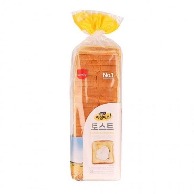 아침미소 토스트 식빵 26입 700g 아침미소 토스트 식빵 26입 700g 업소용 토스트 식빵 식자재 식재료, 1개