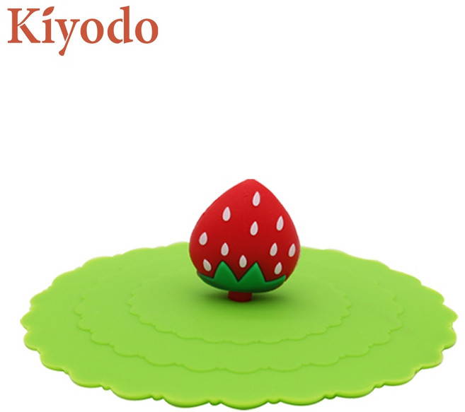 Kiyodo 神奇杯蓋 矽膠杯蓋, 1個, 草莓