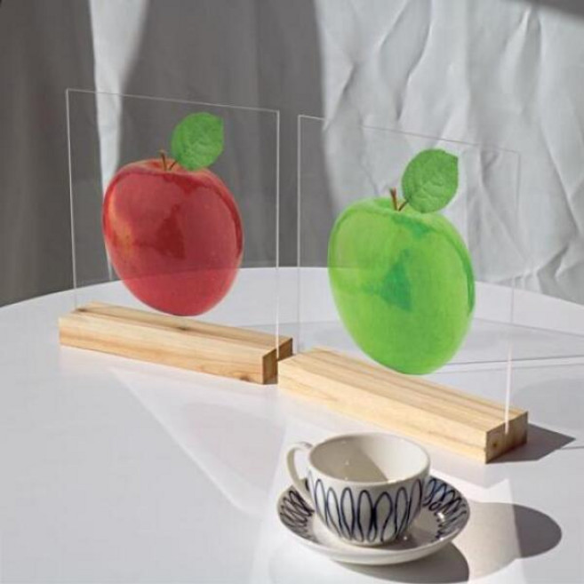 eh003-아크릴스탠드액자20CmX20Cm_빨간사과초록사과, 2.초록사과, 옵션선택:2.초록사과