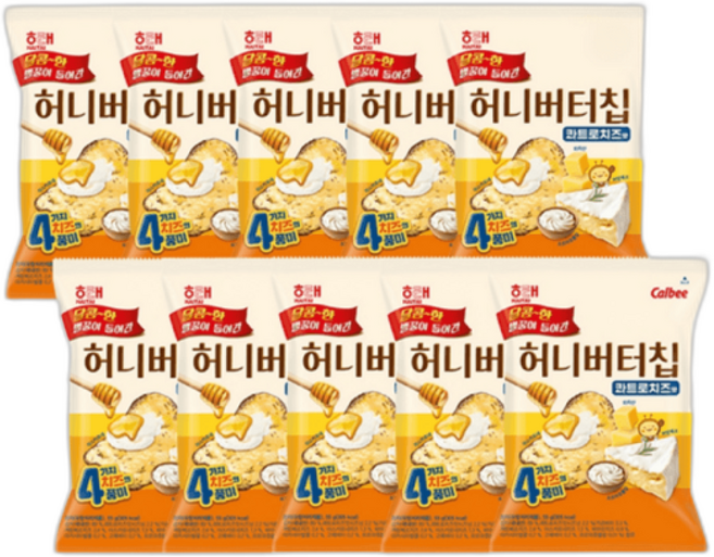 해태제과 허니버터칩 콰트로치즈 55g, 10개