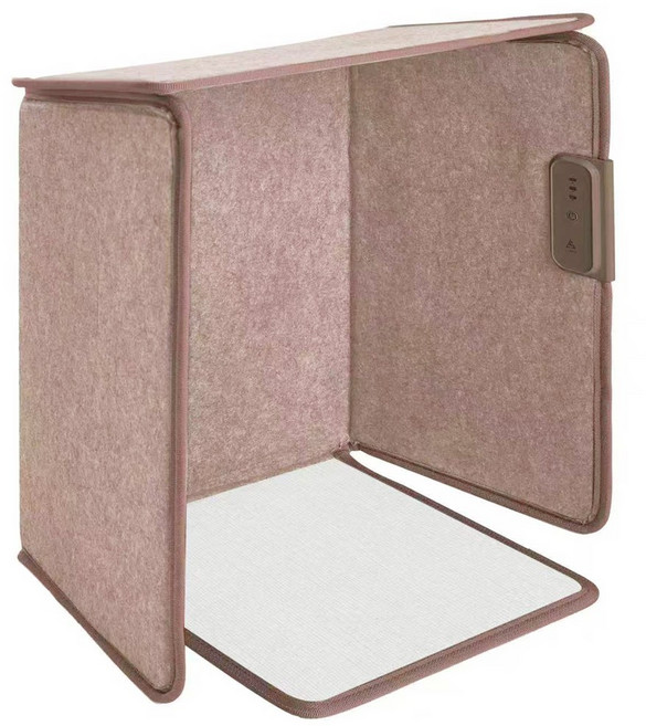 예쁜 접이식 발난로 (+무릎담요) 히팅패드 파티션 4면 전기 히터 난로 사무실 발난로 캠핑 온열기 루니스 LUNIS, 5면 - 베이지