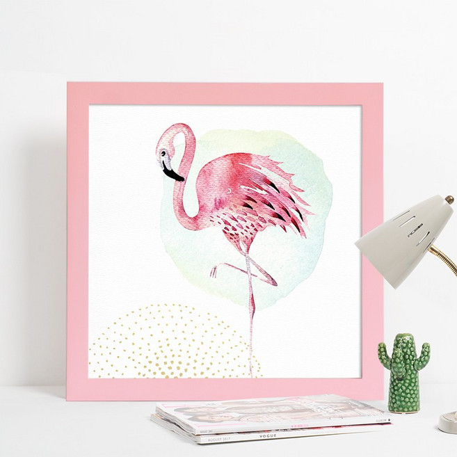 Dec.07 784번 정사각형 원목 액자 벽 33 38 30 40 45 50 60사이즈 임의 맞춤 제작Z, 핑크