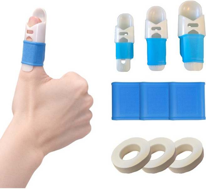1초착용 방수 3종 엄지 손가락 마디 보호대 지지대 깁스, 1세트