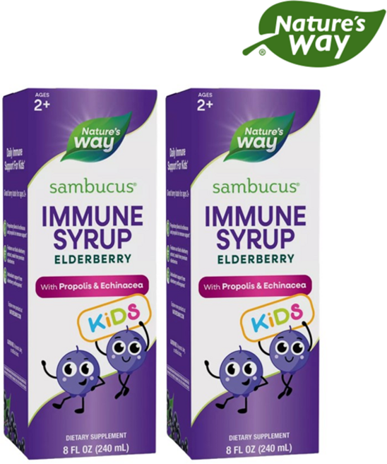 [Nature's Way] [1+1] 네이처스웨이 삼부커스 엘더베리 프로폴리스 시럽 240ml 2개 Sambucus Kids Elderberry Propolis