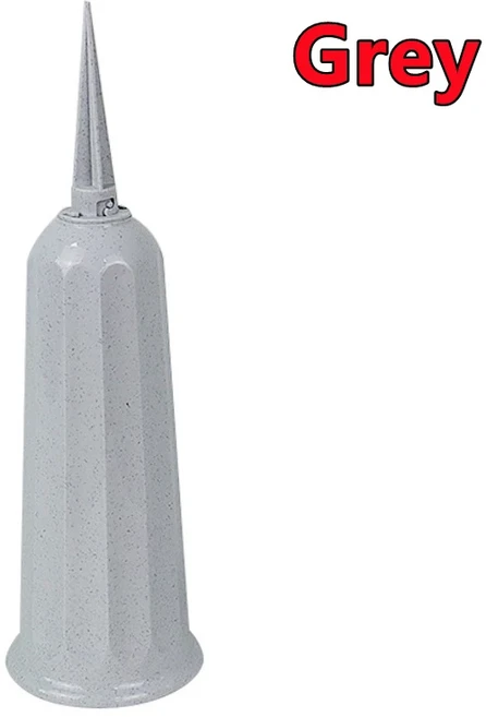 스파이크와 2/1PC 묘지 꽃병 묘비 무덤 마당 지상 야외 꽃 마커 장식에 대 한 플라스틱 꽃 꽃병 홀더, 1PC Grey