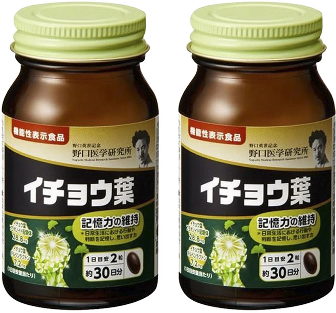 노구치의학연구소 은행나무잎 플라보노이드 28.8mg 테르펜락톤 7.2mg 소프트젤 30g, 2개, 60정 - 쿠팡