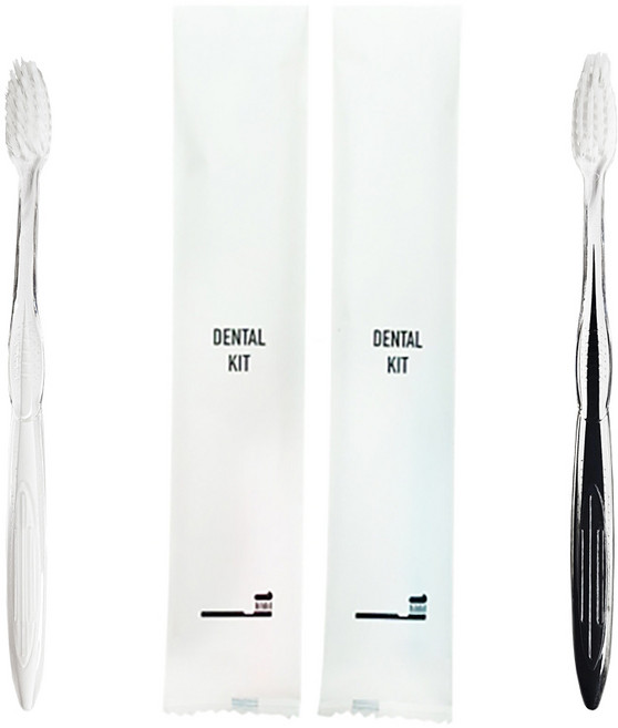 프리미엄 흑백 PS 치솔 호텔 블랙앤화이트 칫솔 논슬립 합지포장 1000개 히포 일회용 1회용, 1박스, 1000개입