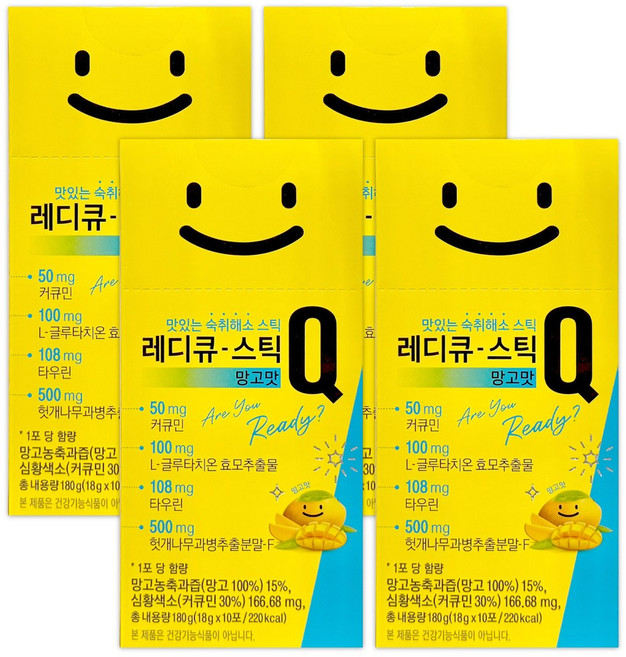 레디큐 스틱 오리지널 맛있는 숙취해소 젤리, 180g, 4개