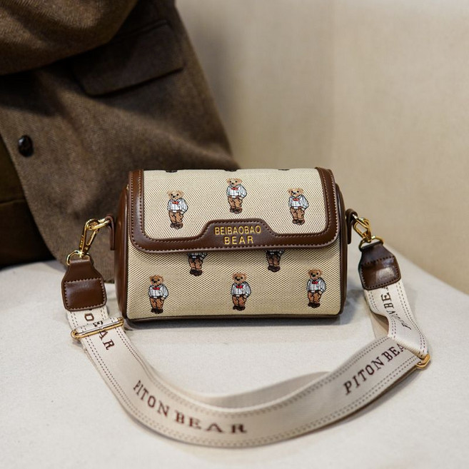 곰돌이 자수 숄더백 베개백 패션 크로스백