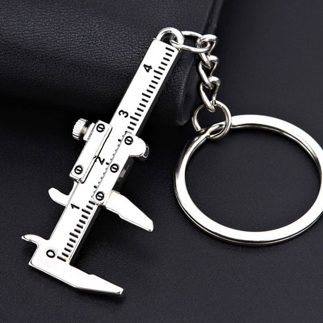 미니 버니어 캘리퍼스 열쇠고리 휴대용 두께자 키링
