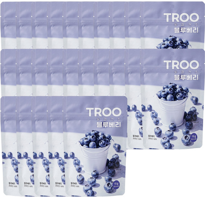 TROO 동결건조 블루베리 15gX25개, 25개, 15g