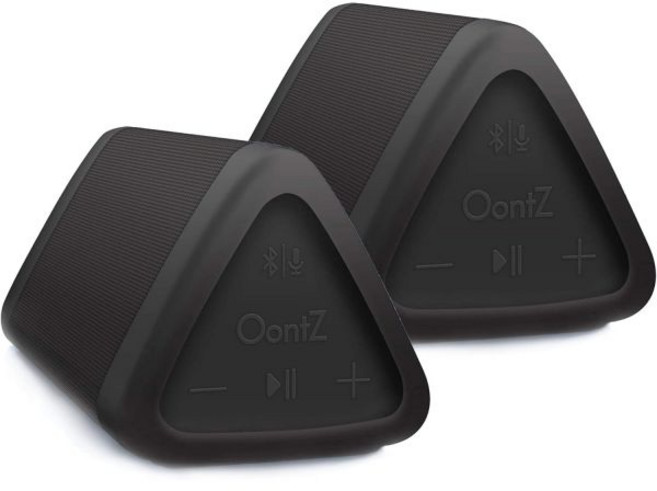 캠브리지 사운드웍스 OntZ Angle 3 블루투스 스피커 듀얼 에디션 최대 100피트 무선 거리 24시간 재생 시간 크리스탈 클리어 사운드 페어링 가능한 스피커 블랙, Black-Dual, Black-Dual