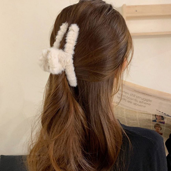 포근 밍크 퍼 대왕 집게핀 빅사이즈 뽀글이 헤어집게 got+7950jr