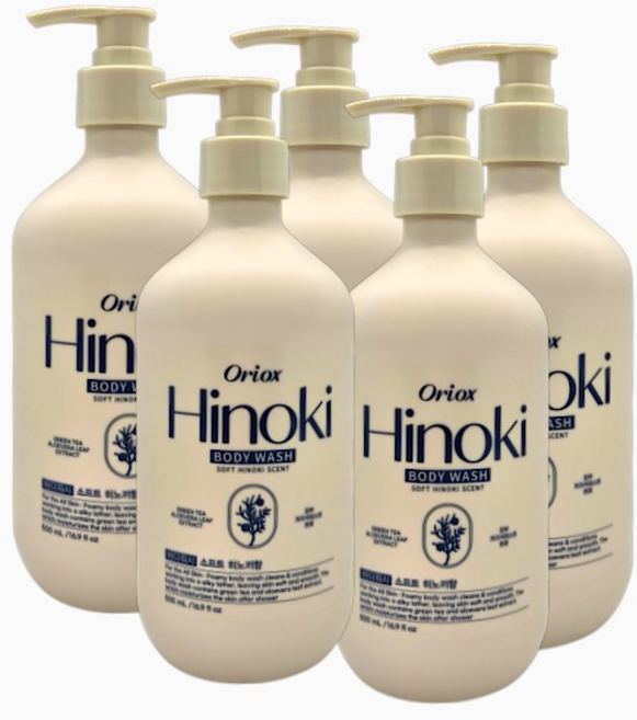 오릭스 퍼퓸 바디워시 소프트 히노끼향, 5개, 500ml