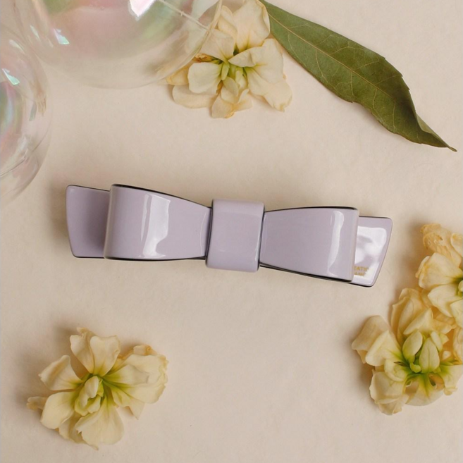 [초콜리트쥬얼리] 머스트 프랑스핀 6컬러 셀룰로오스 리본 이중잠금 반머리 헤어 자동핀