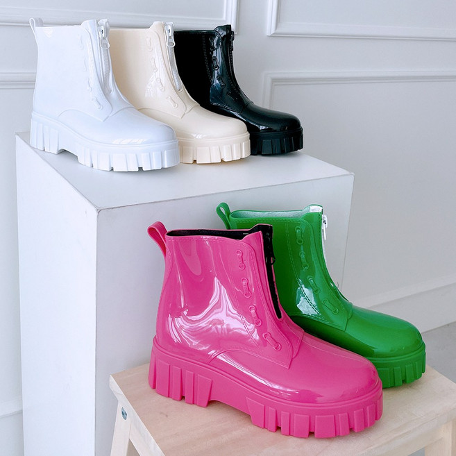 주디 애나멜 지퍼 레인부츠 5color (5cm)