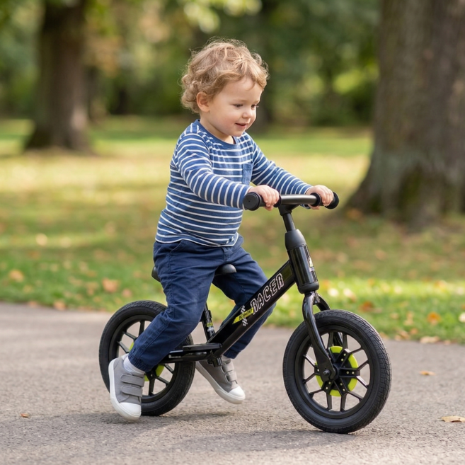 2026 삼천리자전거 베베몽 레이서 밸런스바이크 유아용 자전거 보호대증정, 1개, 85cm, 블랙