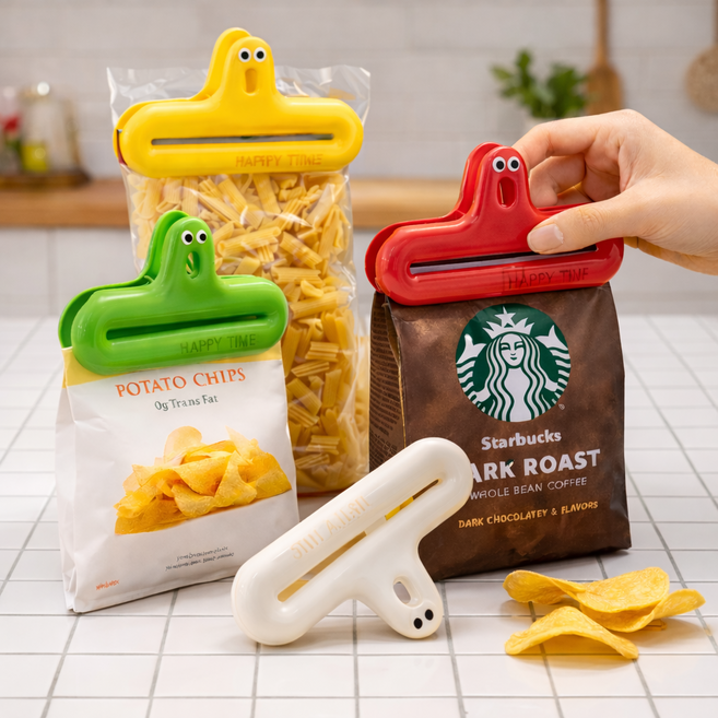 라라피치 실속 있고 짱짱한 밀봉집게, 혼합색상, 4개