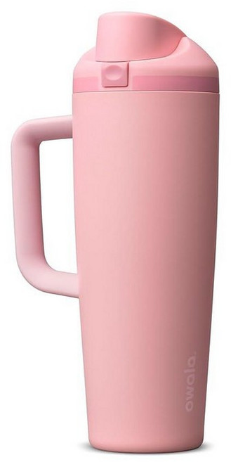 Owala FreeSip 텀블러 - 스테인리스 스틸 - 887.2ml(30온스) - 핑크 (로즈 쿼츠)