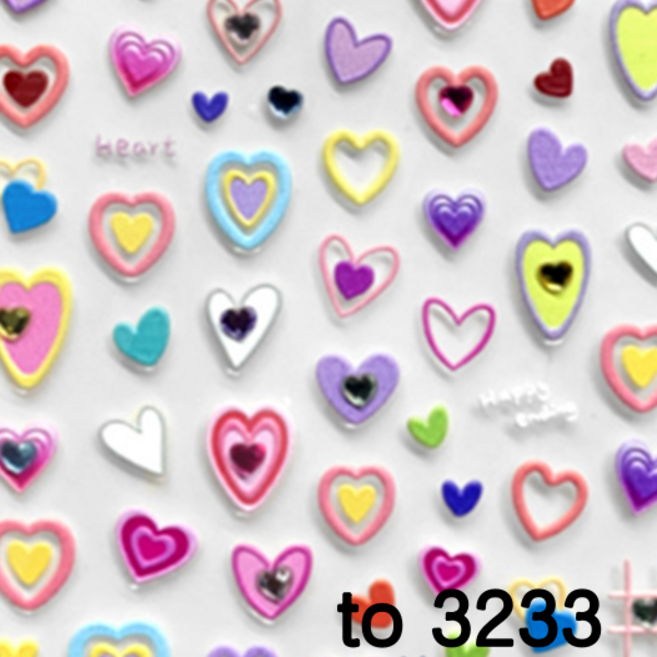토모니 파스텔컬러 하트스티커 2종 (택1), 1개, to 3233