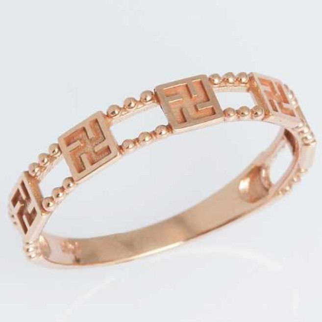 14k 불교 만자 반지 두줄 패턴 18k