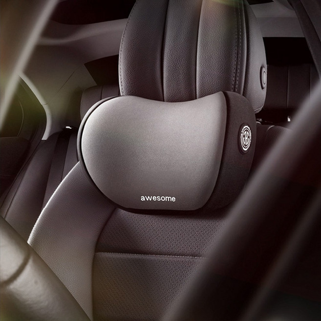 MF 자동차 목 허리 받침 세이프 허리쿠션 등쿠션, 블랙, 1개