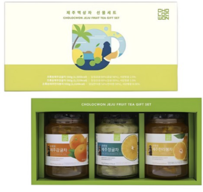 초록원 제주액상차 3종 선물세트, 제주감귤 + 제주청귤 + 제주한라봉, 10세트