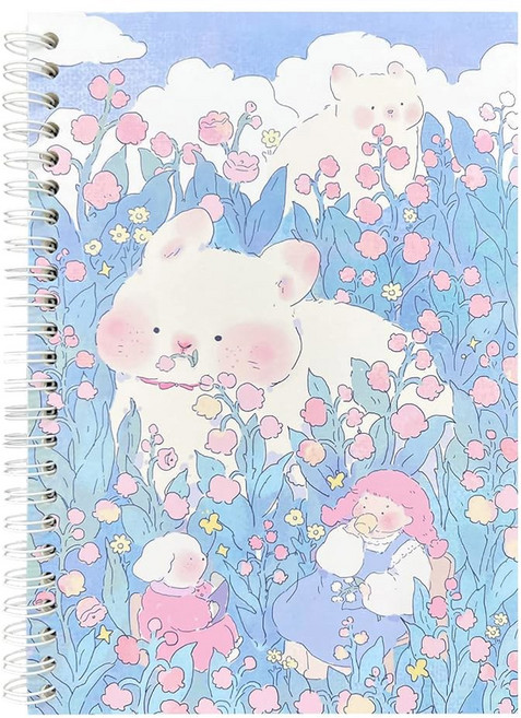 yuatcya 재사용 가능한 스티커 수집 책 앨범 빈 정리함 수집함 - 페이퍼 사이즈 a5 릴리스 보관 (핑크-2) 40매, Floral Friends