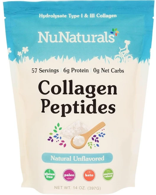 NuNaturals 누네츄럴 콜라겐 펩타이드 Collagen Peptides 397g, 1개, 기본 - 쿠팡